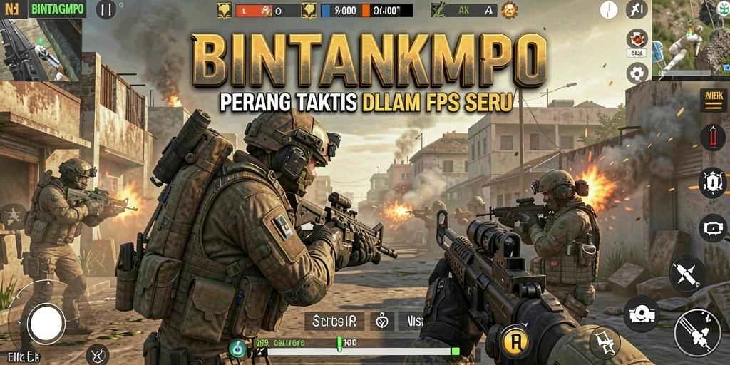Screenshot gameplay BINTANGMPO yang menunjukkan pertempuran seru dan taktik kesatuan.