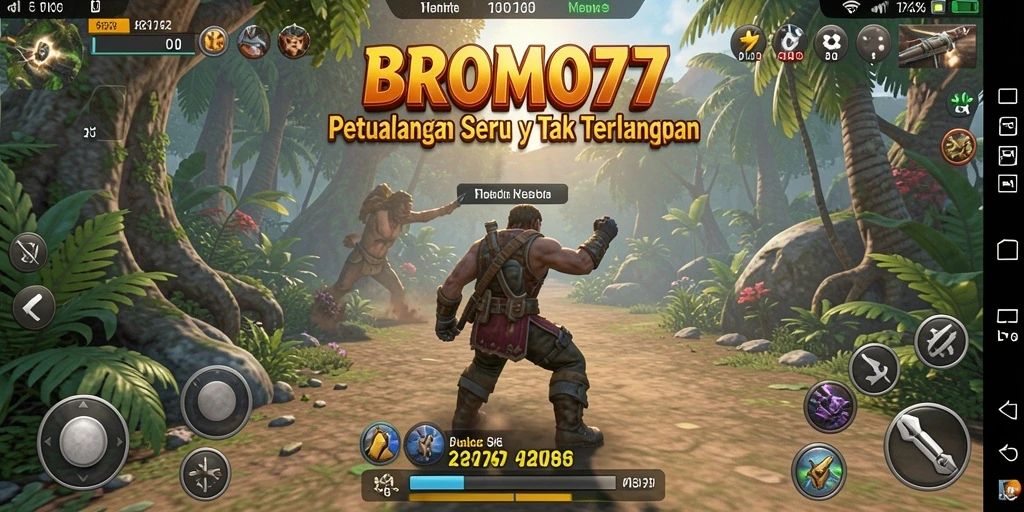 Screenshot gameplay BROMO77 yang menampilkan aksi petualangan seru.