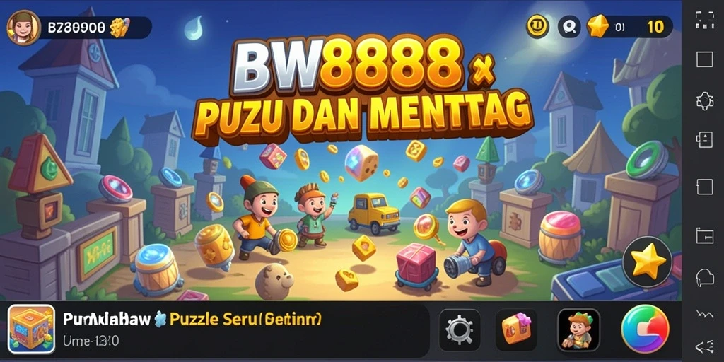 Screenshot utama menunjukkan gameplay seru BW888 dalam menyelesaikan teka-teki.