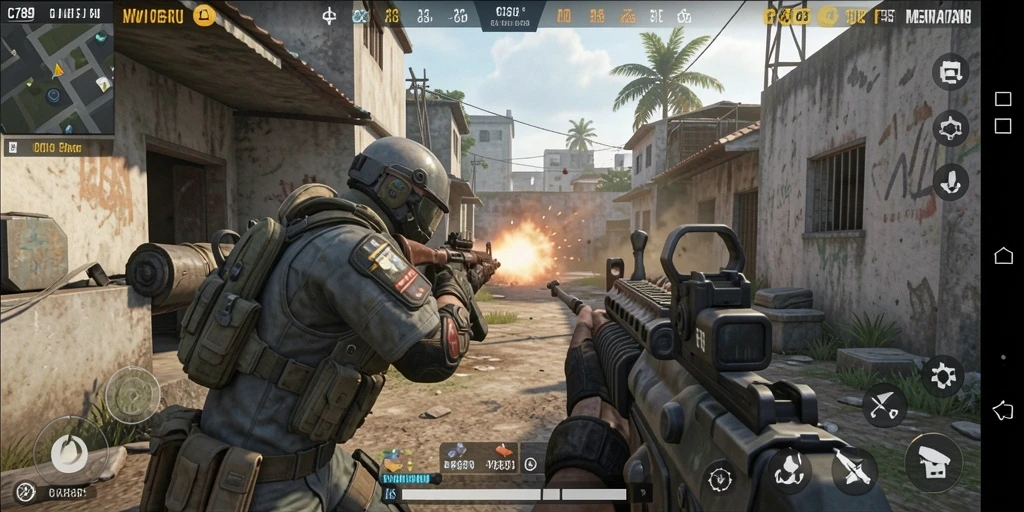 Tampilan gameplay seru dan mendebarkan dalam C789.