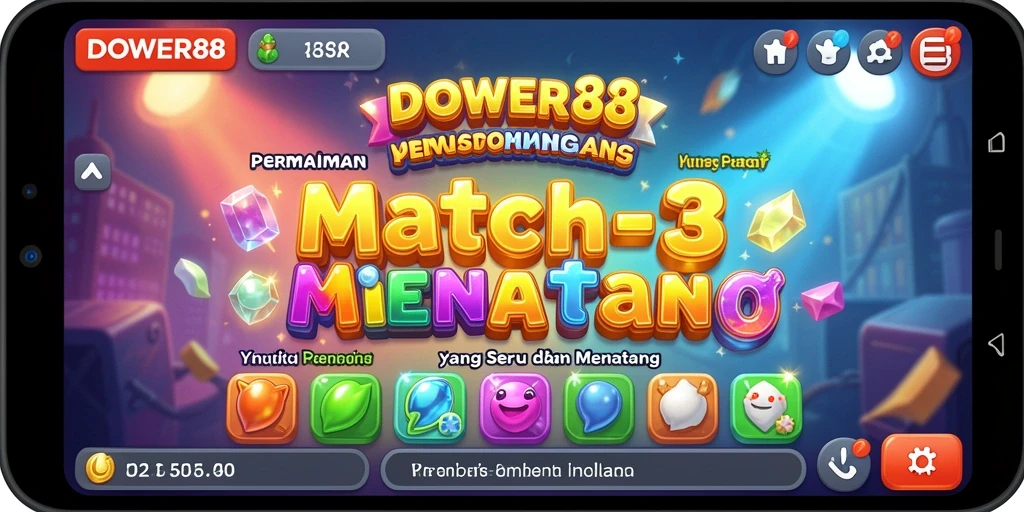 Tampilan gameplay DOWER88 yang penuh warna dan seru.