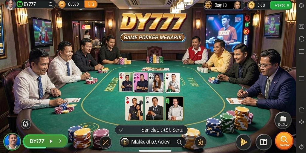 Gameplay Poker yang seru dan kompetitif di DY777.