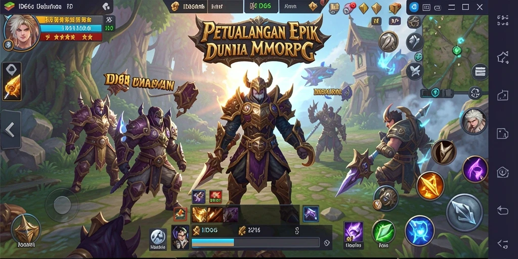 Tampilan gameplay mendebarkan dari ID66 dalam suasana MMORPG.