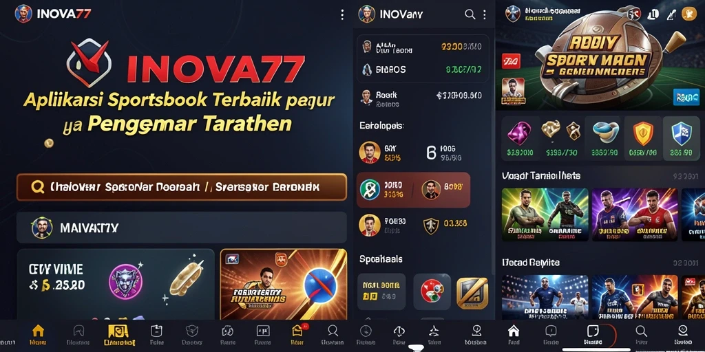 Tampilan antarmuka aplikasi INOVA77 yang modern dan menarik.