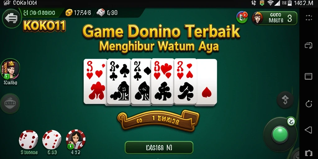 Screenshot KOKO11 menampilkan permainan Domino yang seru dan interaktif.