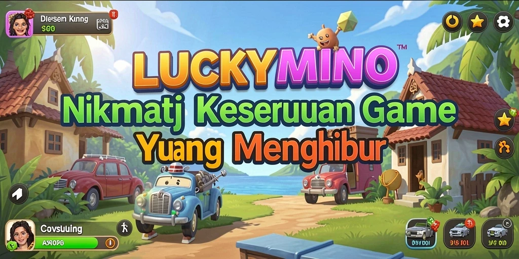 Tampilan gameplay LUCKYMINO yang penuh warna dan menghibur.