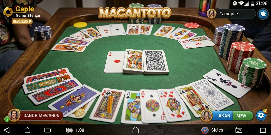 Tampilan gameplay Gaple yang seru dan interaktif.
