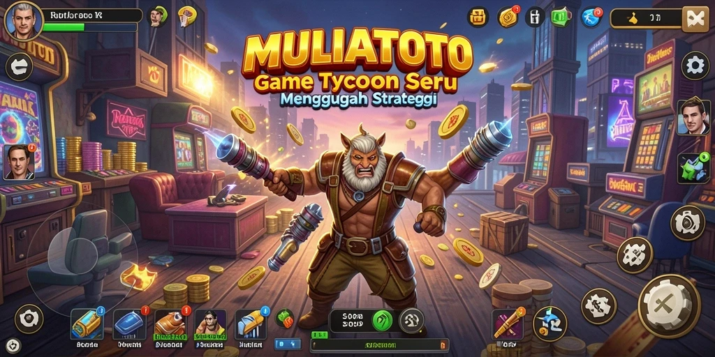 Gameplay seru dari game Tycoon MULIATOTO yang menantang strategi pemain.