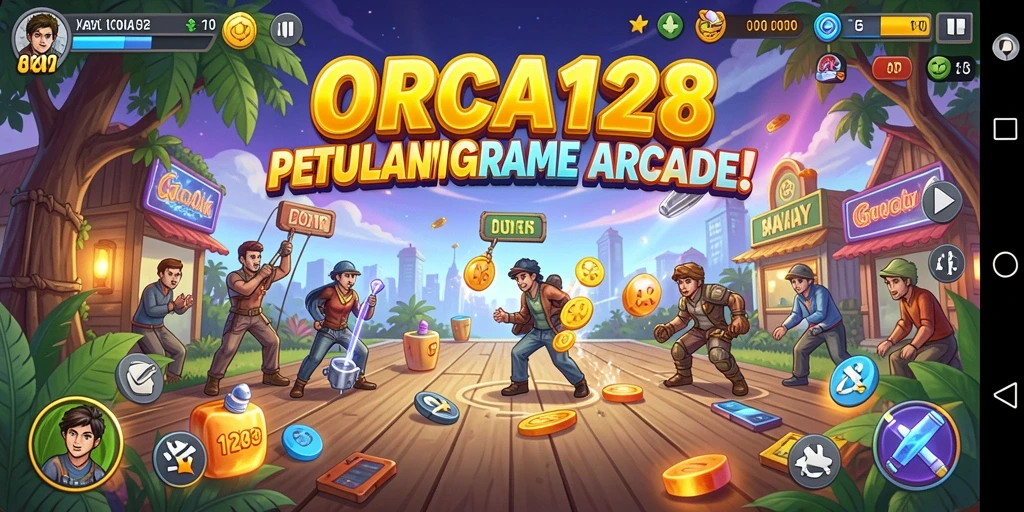 Tampilan gameplay menegangkan di ORCA128 dengan grafis yang memukau.