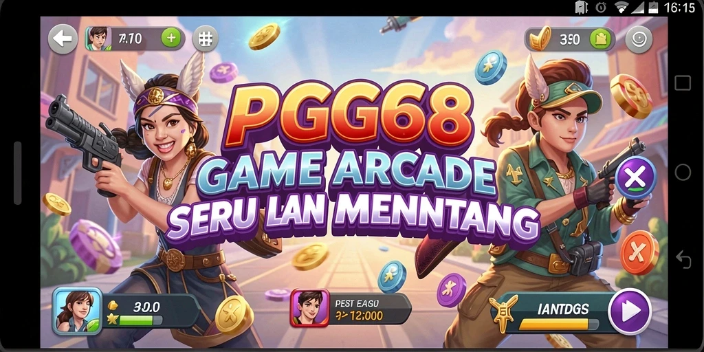 Screenshot PGG68 menampilkan aksi gameplay Arcade yang seru.