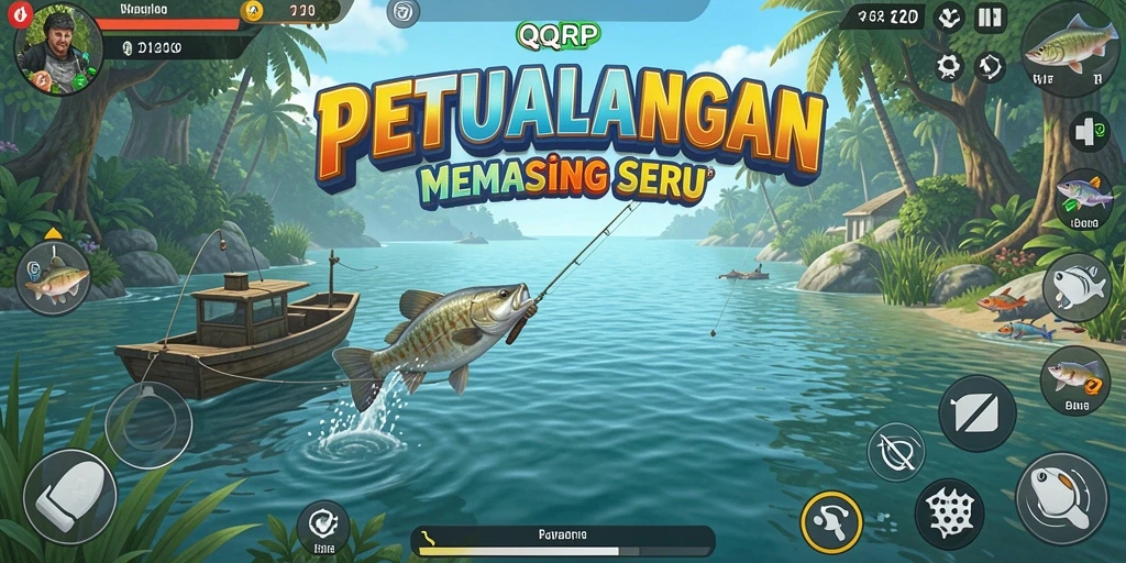 Gameplay memancing di QQRP yang seru dan penuh warna.