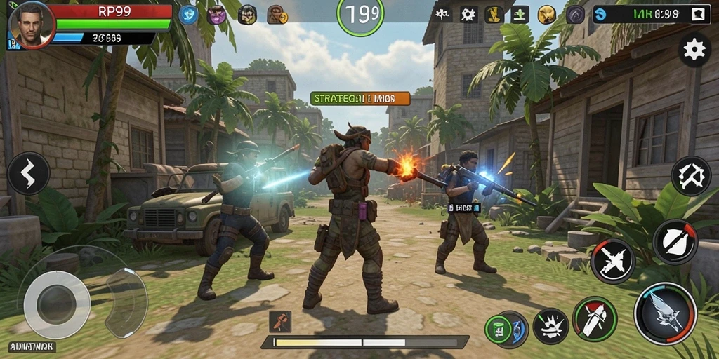 Tampilan gameplay menarik dari RP99 dengan strategisasi mendalam.