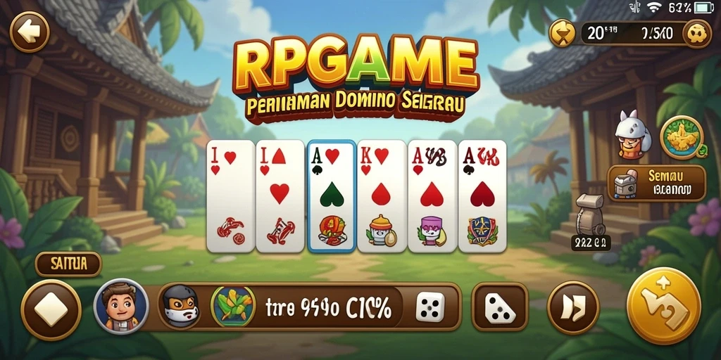 Screenshot RPGAME menampilkan gameplay seru dalam permainan Domino.