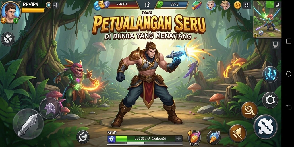Gameplay seru di dunia petualangan yang menantang.