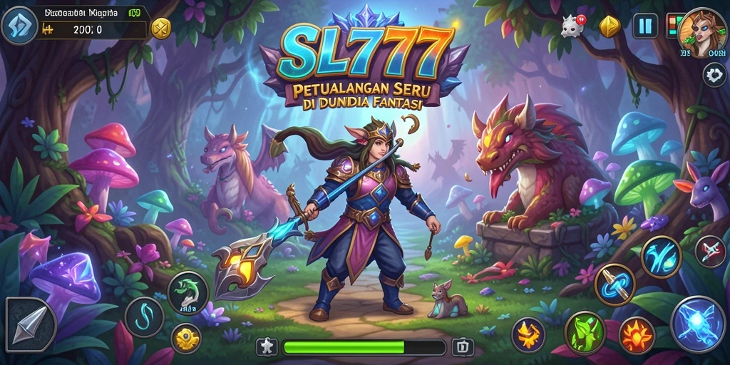 Tampilan gameplay seru dari SL777 di dunia petualangan.